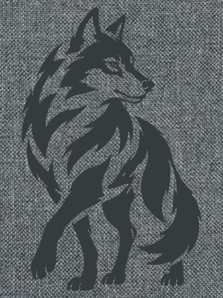 Geometrischer Wolf – Silhouette