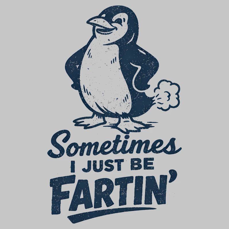 Parfois, je pète simplement – pingouin qui pète