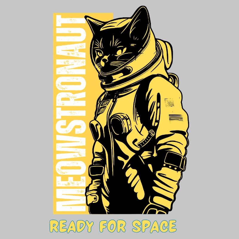 Chat astronaute prêt pour l'espace