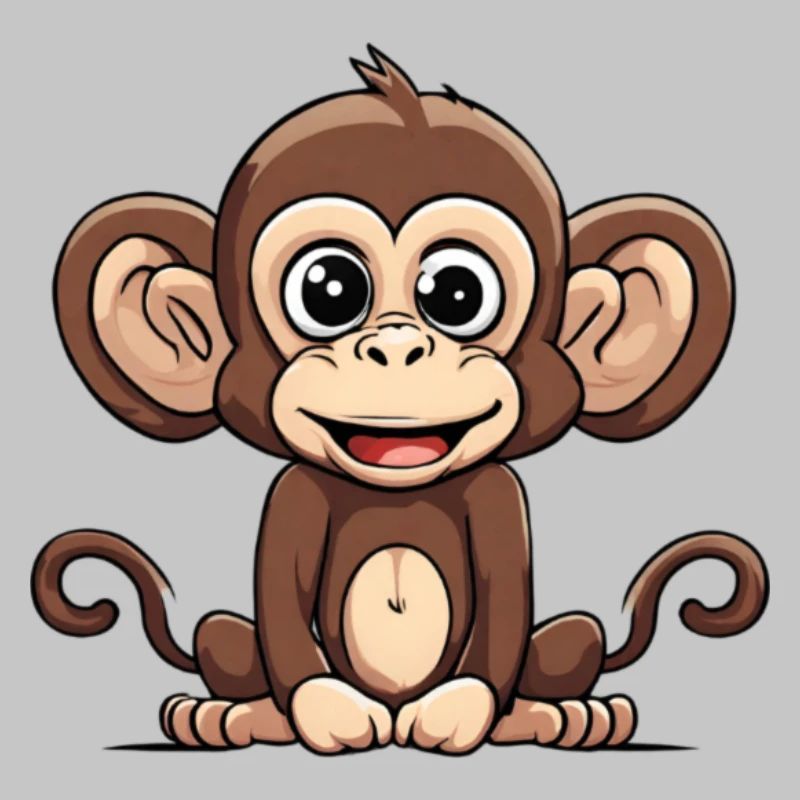 Cartoon monkey cute design