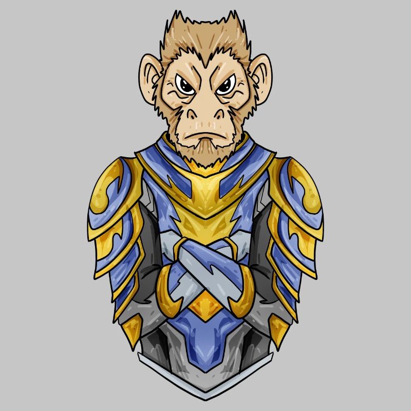 Knight Monkey with Armor Crusader