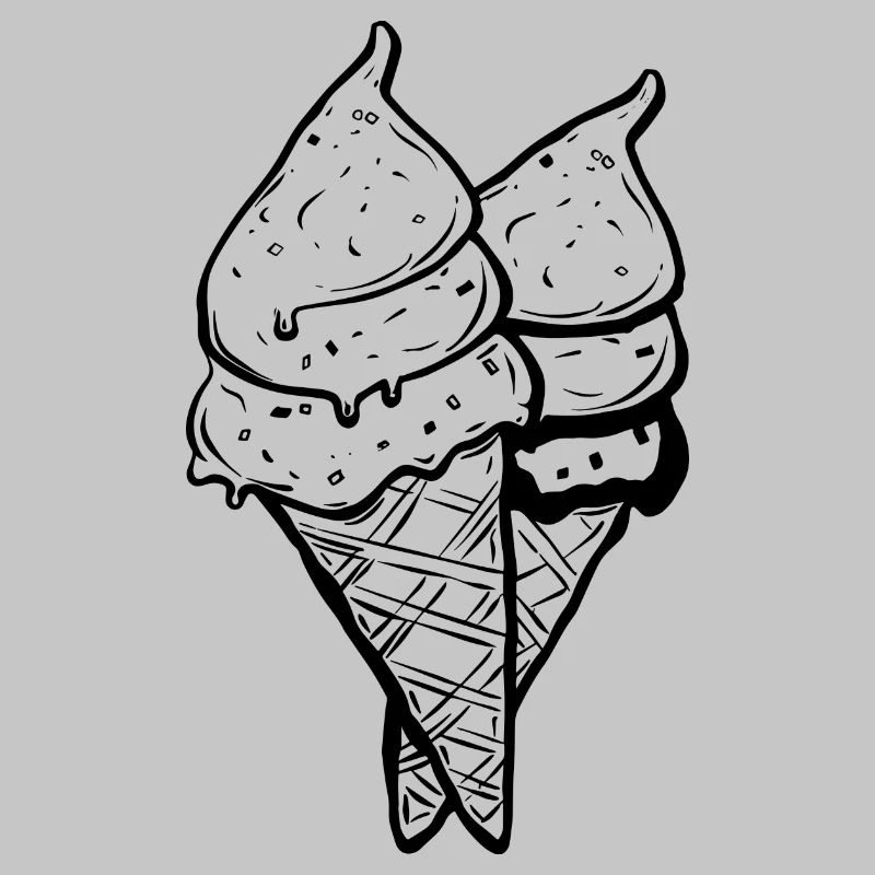 Cornets de crème glacée Dessin