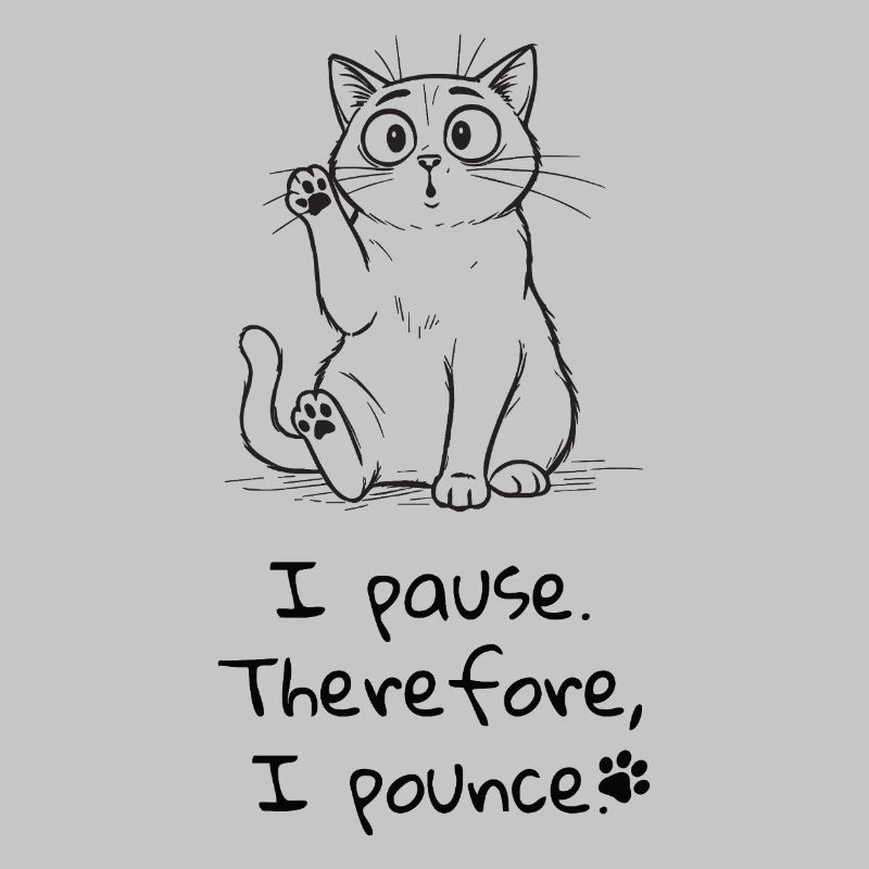Pause & Pounce – Cat Lover Tee