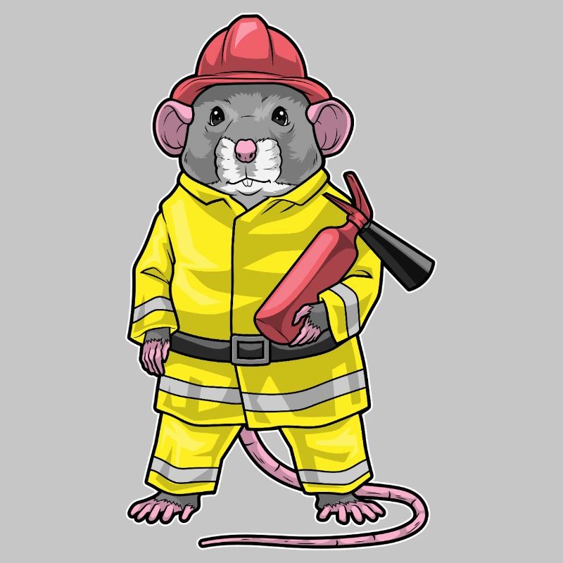 Rat Firefighter Fire Extinguisher Fire Brigade