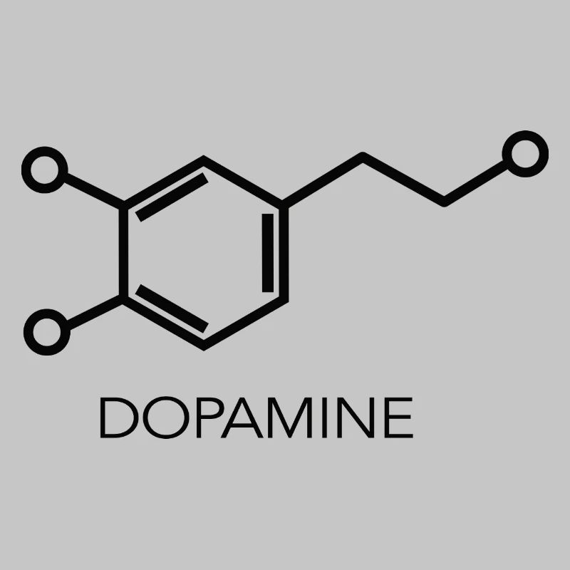 Dopamine Molecule Minimalist Science Design