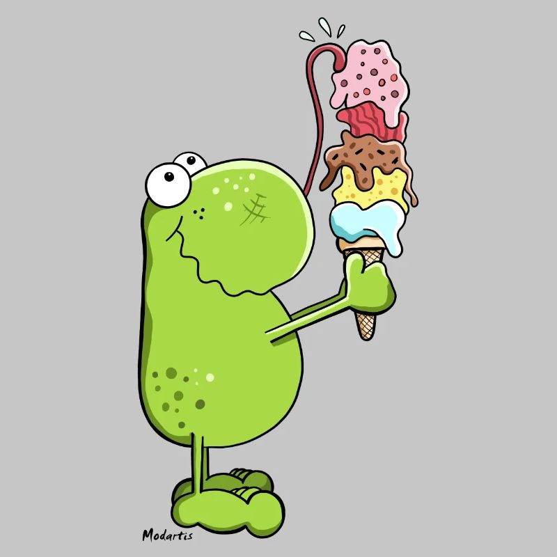 Grenouille avec glace