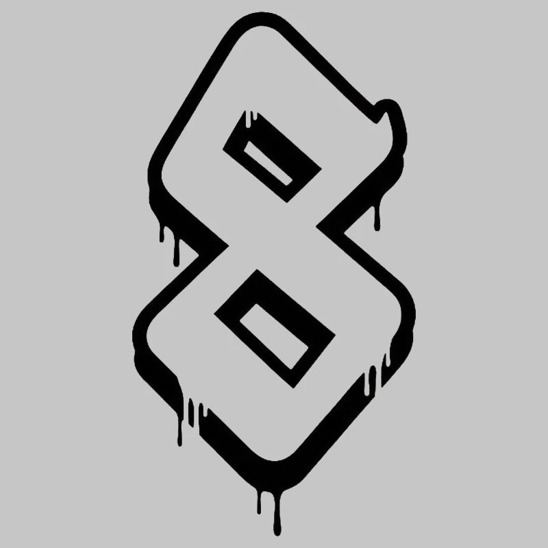 Abstraktes Graffiti Nummerndesign