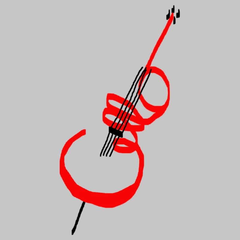 Cello lettering red