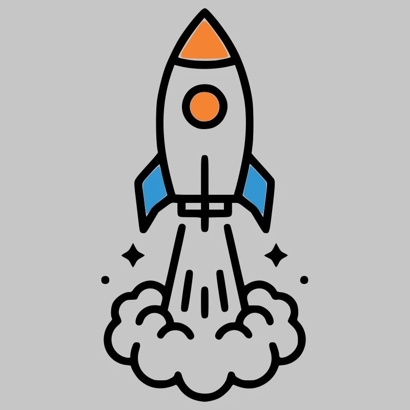 Comic spatial Rocket Launch