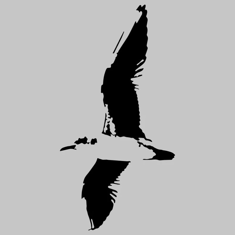 Möwe, Silhouette -T-Shirt