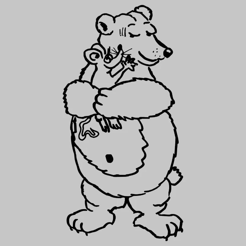 Mouse Bear Hug Love Mouse Bear
