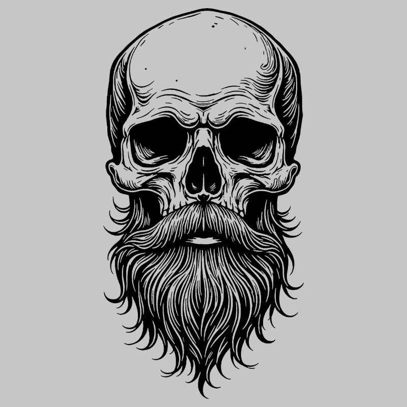 Skull mit Bart