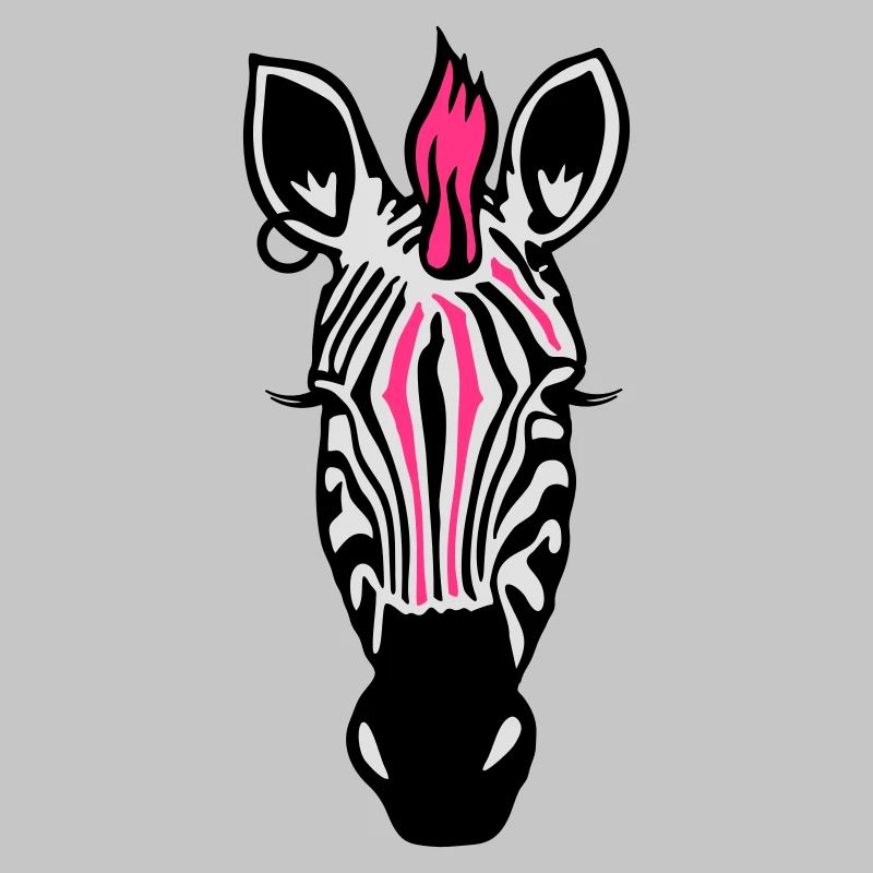 Zebra Punk mit Ohrring