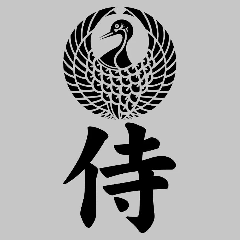 Samurai-Emblem des Mori-Clans (schwarz)