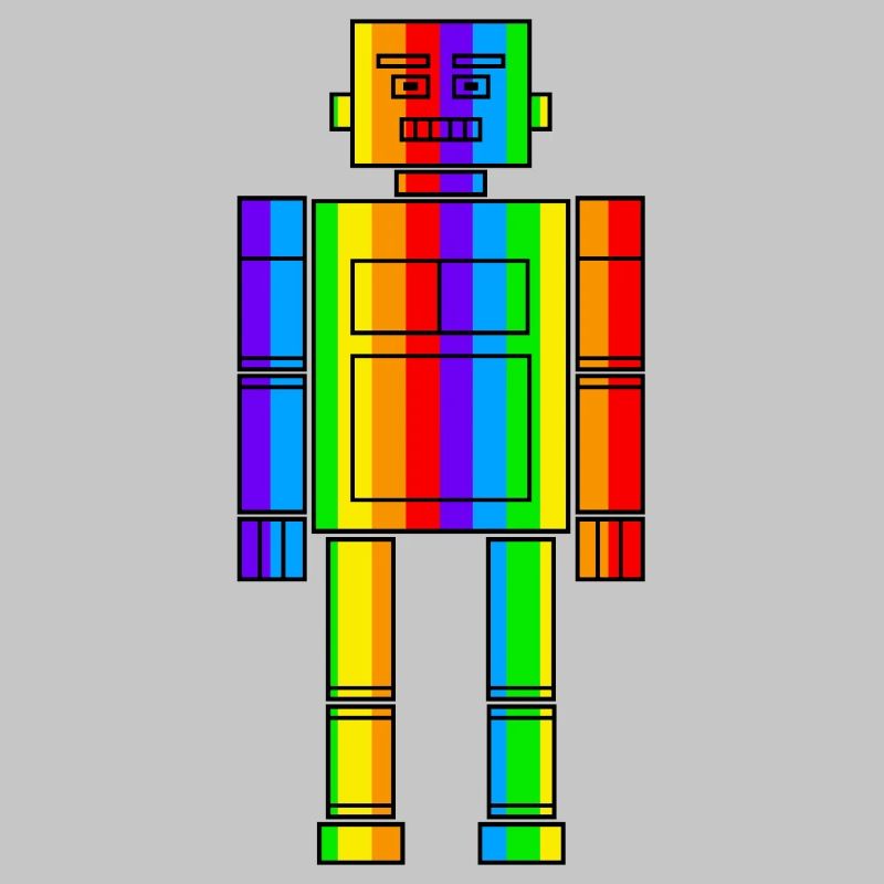 Regenbogen Roboter