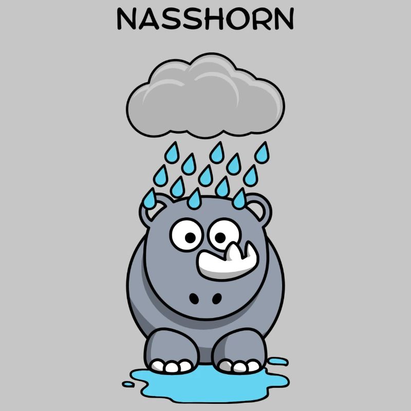Rain Hippo Under Clouds