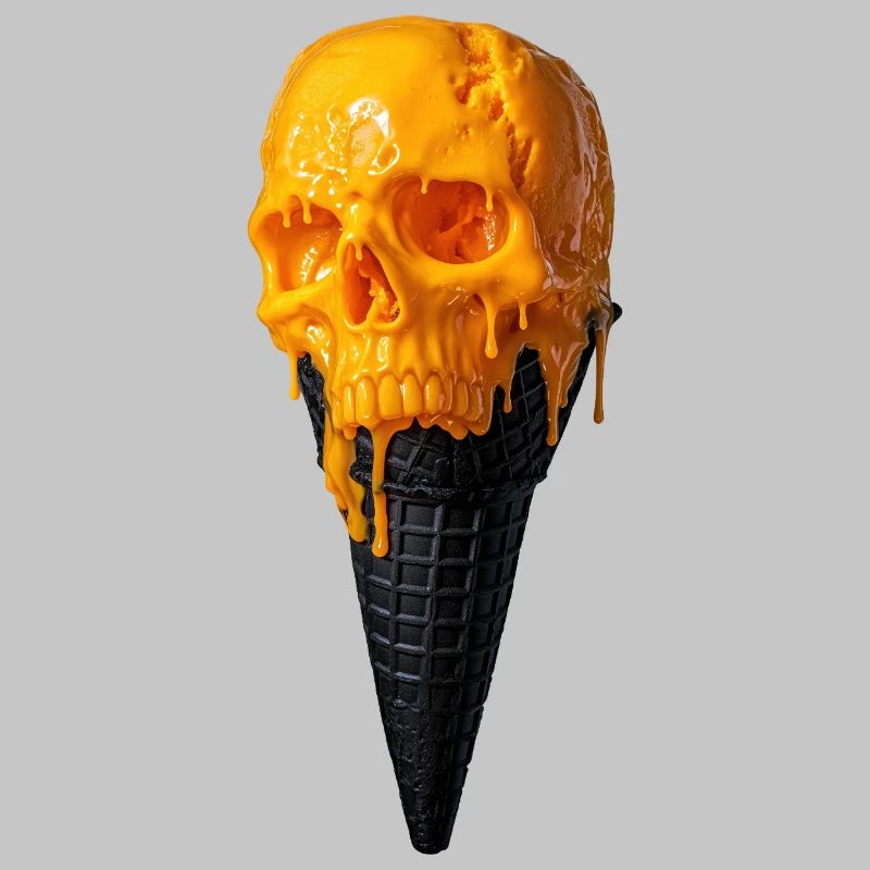 Schmelzender Schädel Eis am Cone