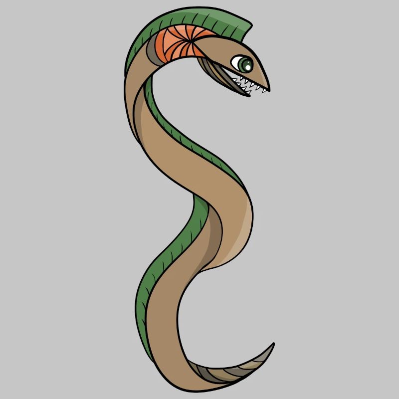 A Snake with sharp teeth