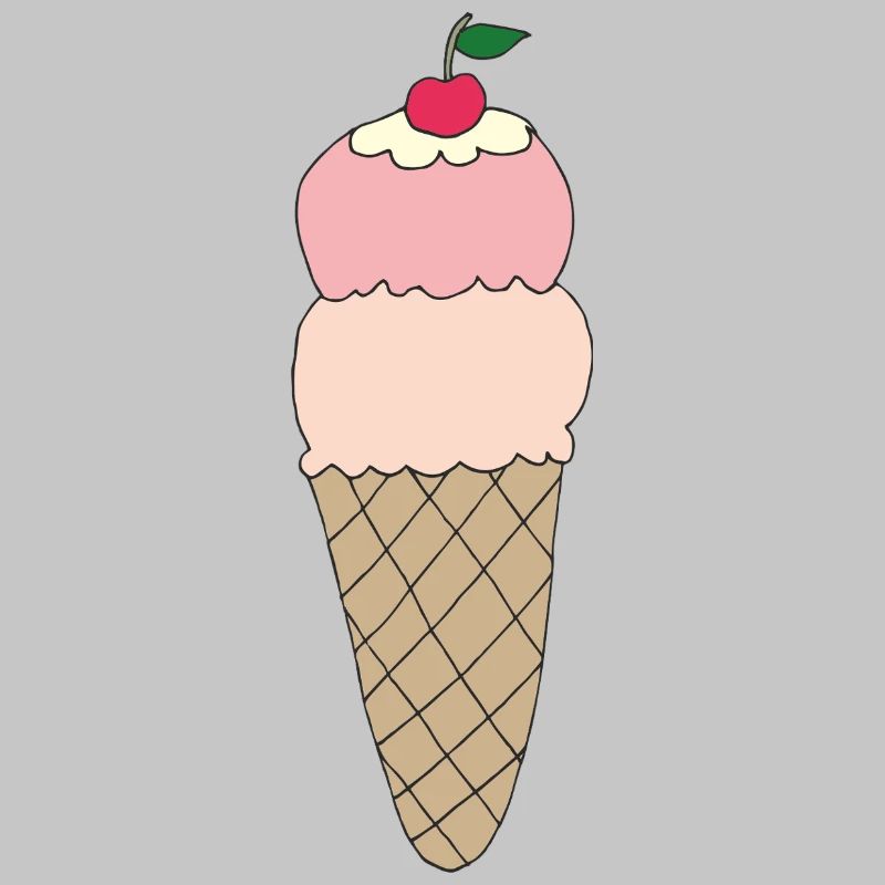 Eiscreme mit Kirsche Design