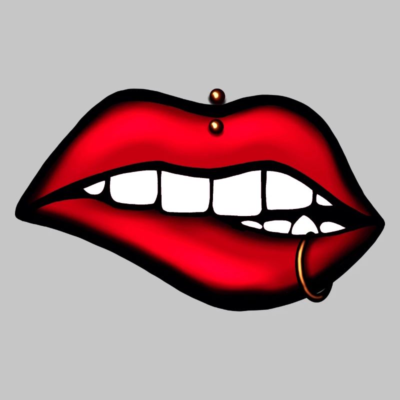 Lippen mit Piercing – Ästhetisches Design