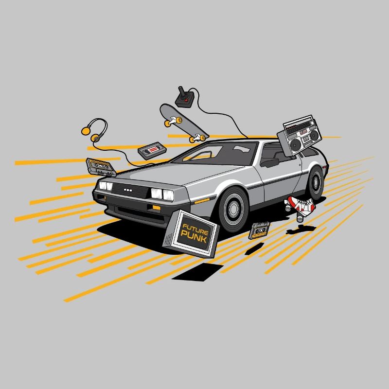 Delorean Oldtimer Youngtimer Retro Future yellow