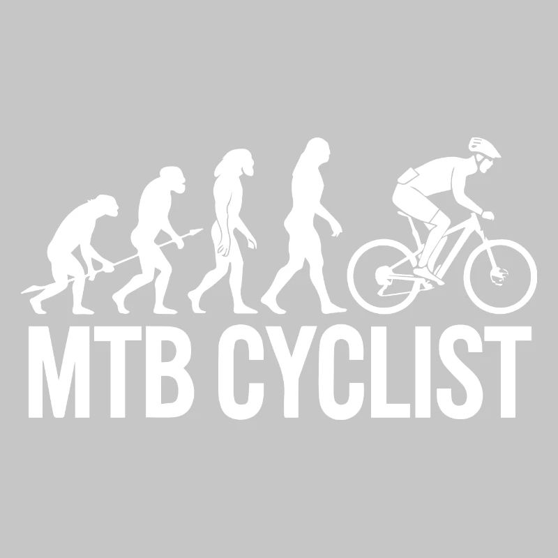 Evolution einer MTB-Radfahrer-Silhouette
