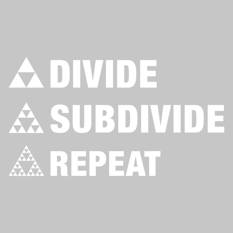 triangle fractal geometry divide subdivide repeat