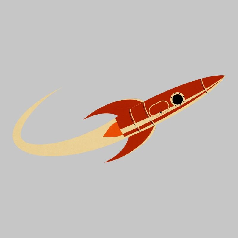 Red Space Rocket