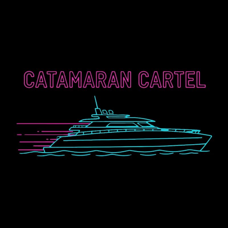 Cartel des catamarans Synthwave