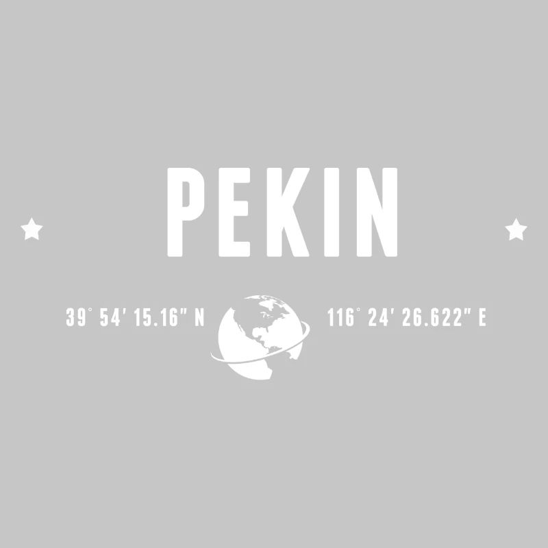 Beijing Stylized Geographical Coordinates