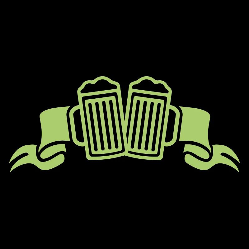 Grüne Biergläser Feierstunde