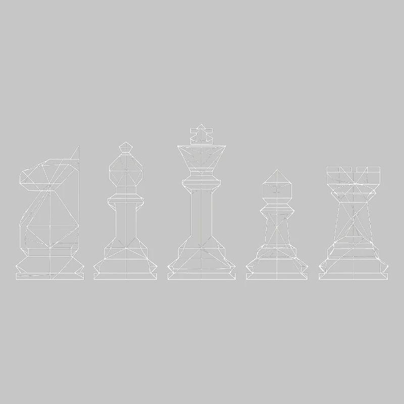 Jeu de société minimaliste de conception de pièces d’échecs