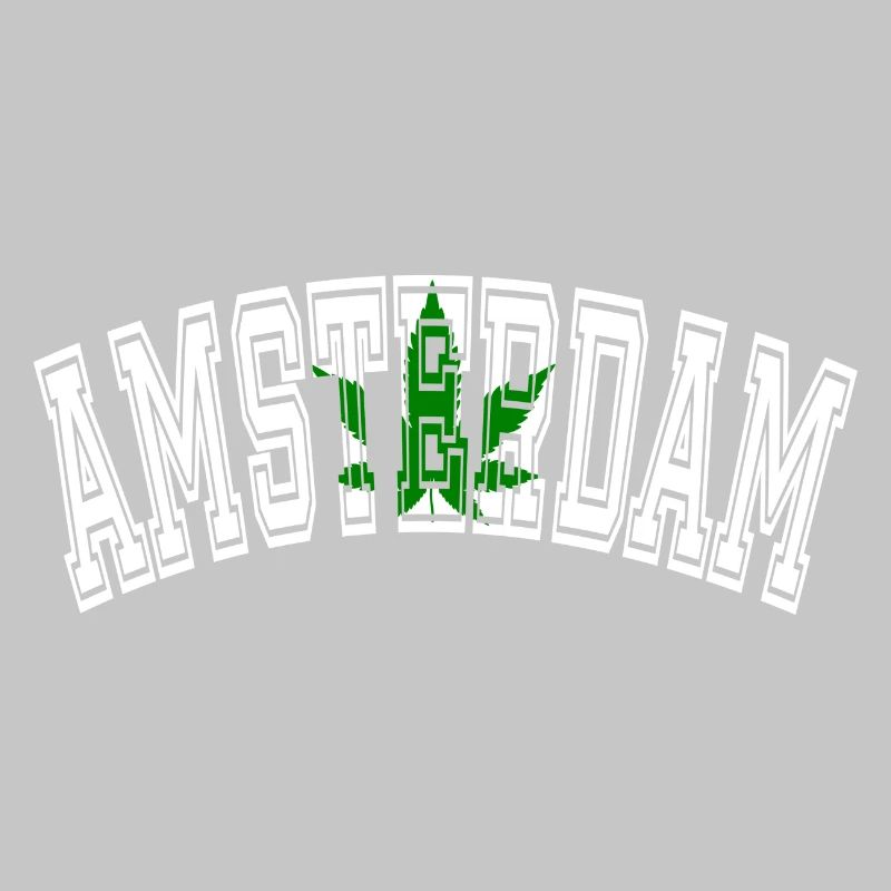 Design d’Amsterdam avec feuille de cannabis