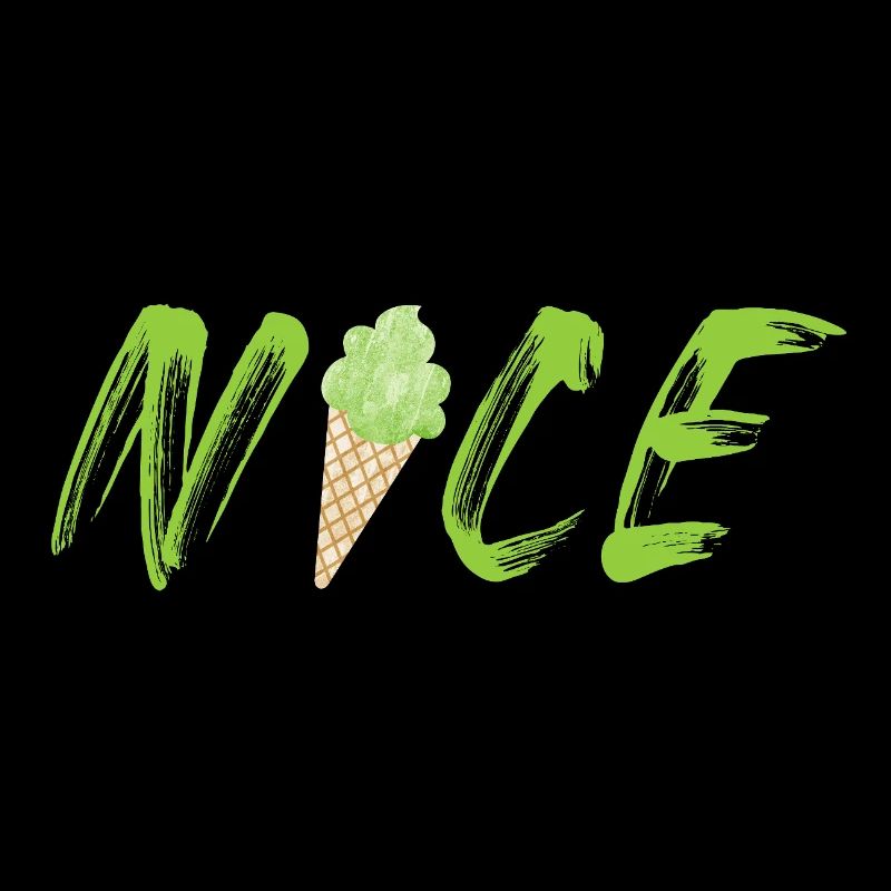 nice Eis Pistazie Eiswaffel coole Sprüche Eistüte