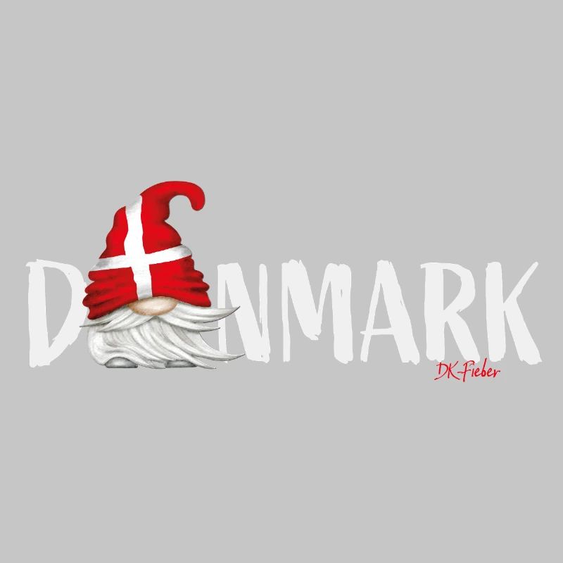 Danmark Lettering Gnome Denmark Flag