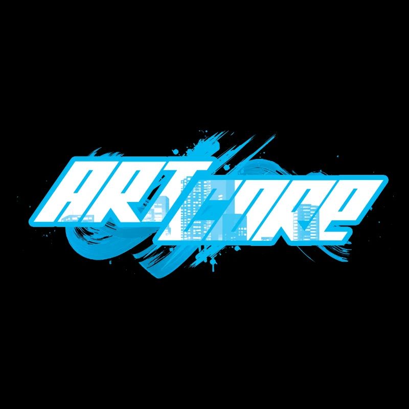 ArtCore Graffiti Blue Splash Wortspiel Hardcore