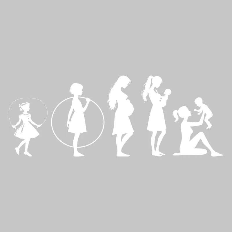 Evolution Mama Muttertag kind Familie