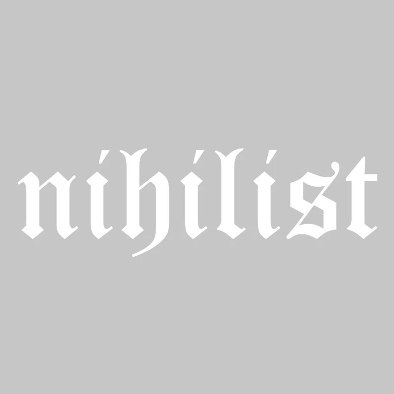 Conception de logo typographique gothique nihiliste