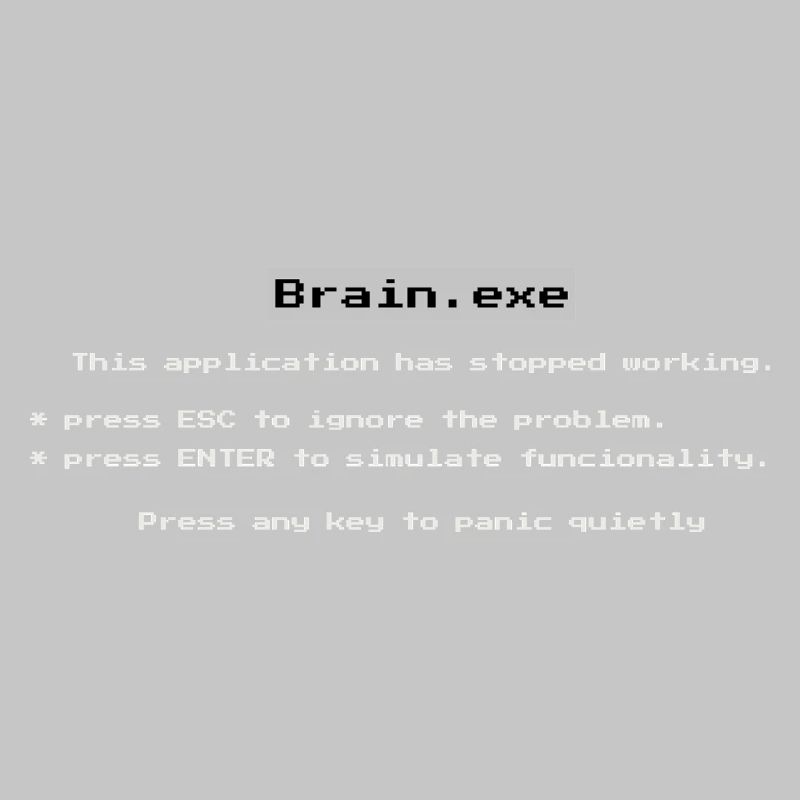 Brain.exe – Lustiges Computerfehler-Shirt
