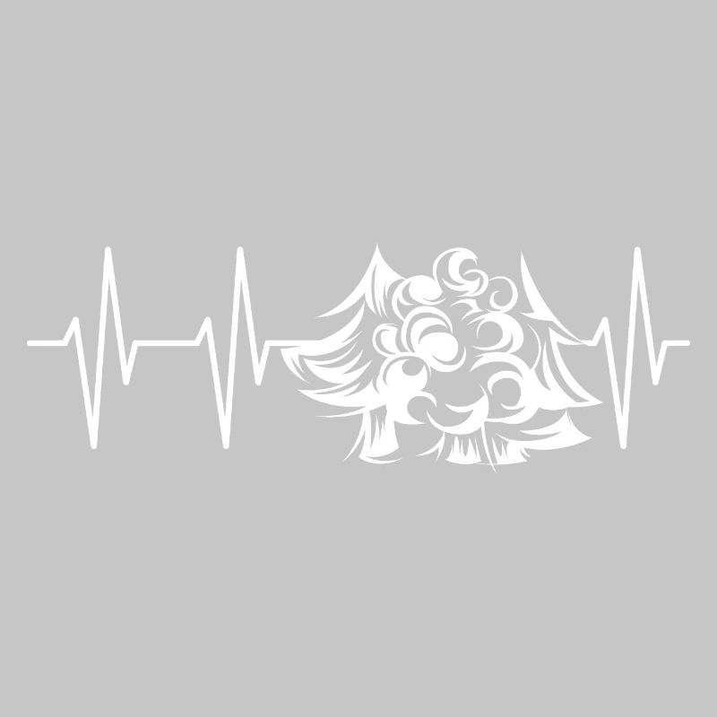 forest, heartbeat, trees, tree, forests, pulse, nature, icon
