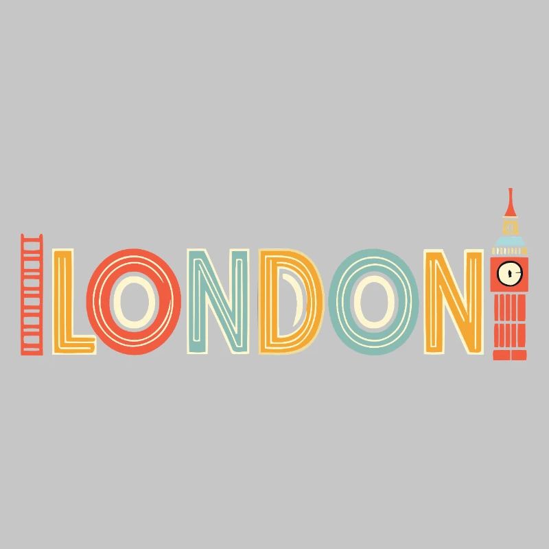 Londres rétro multicolore