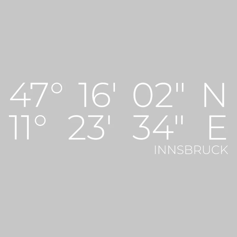 Coordinates Innsbruck, Austria