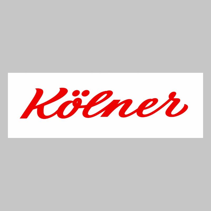 Kölner Roter Script-Logo Print