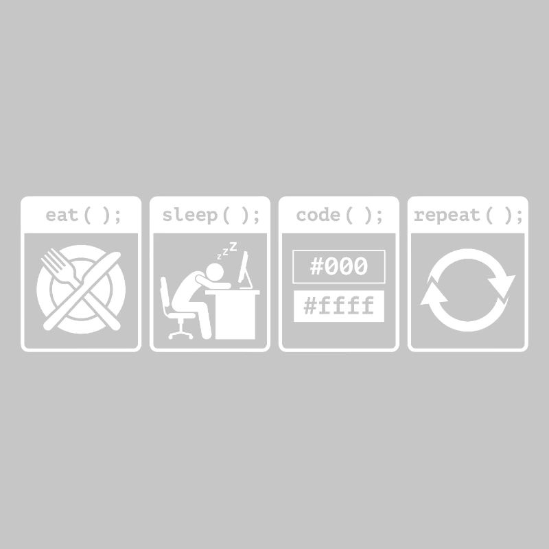 Eat Sleep Code Repeat – Coder Workflow Design