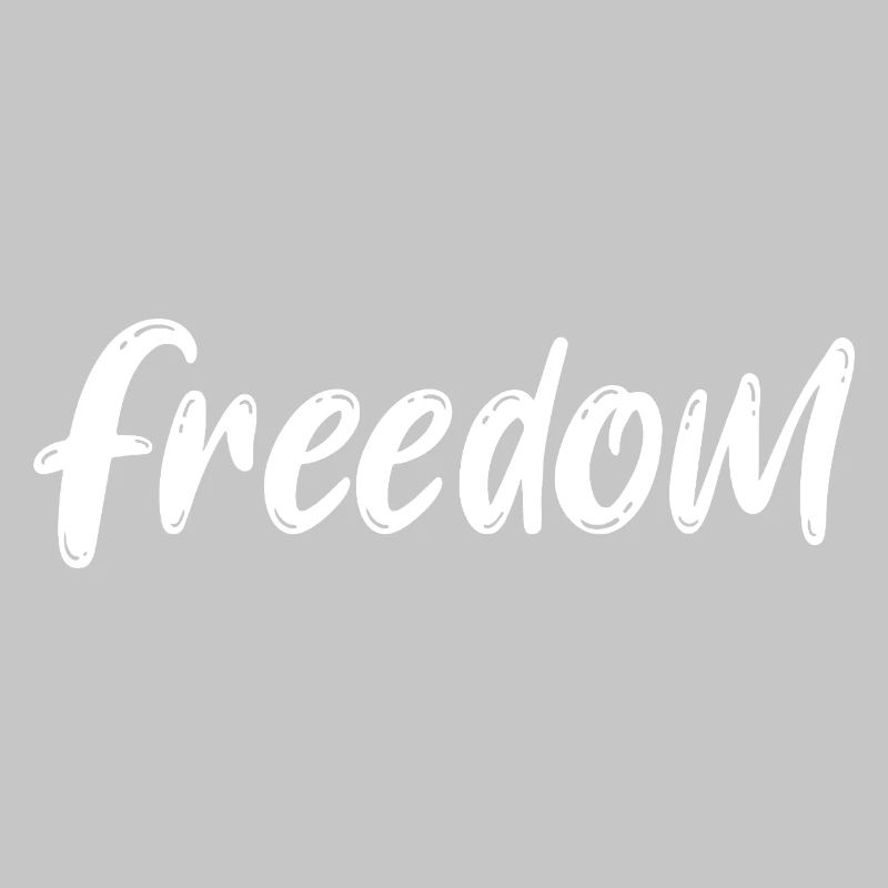 Freedom Brush Script Monochrome Statement