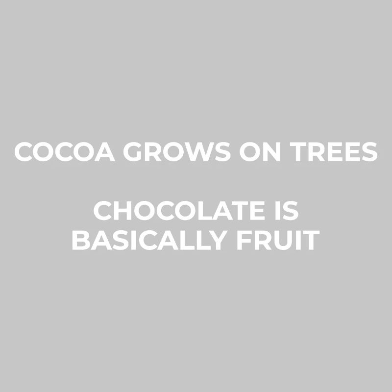 When cocoa grows on trees, chocolate is fruit