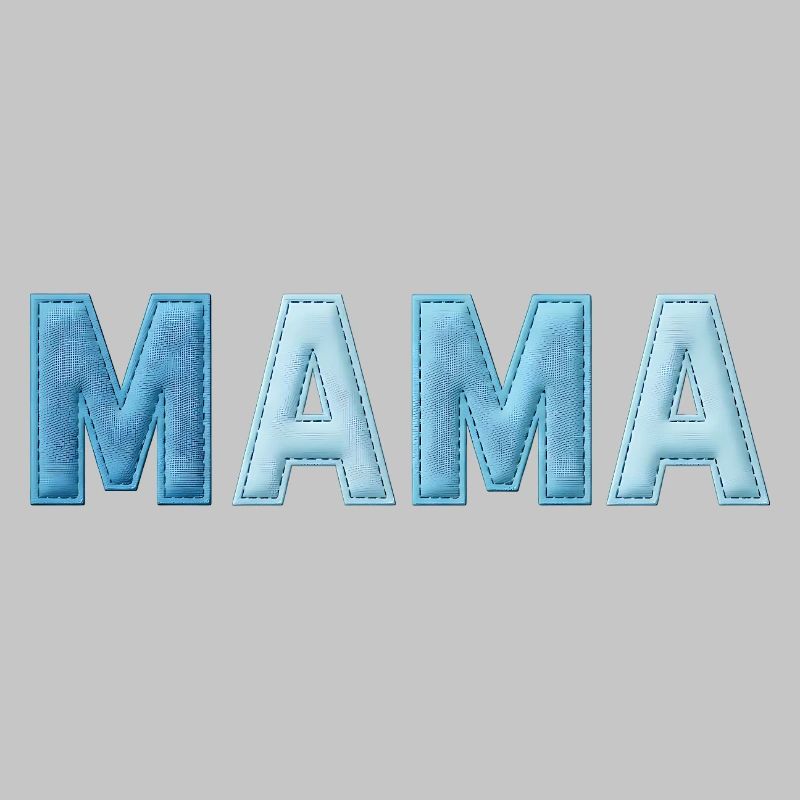 MAMA Denim Schriftzug Patchwork Trend