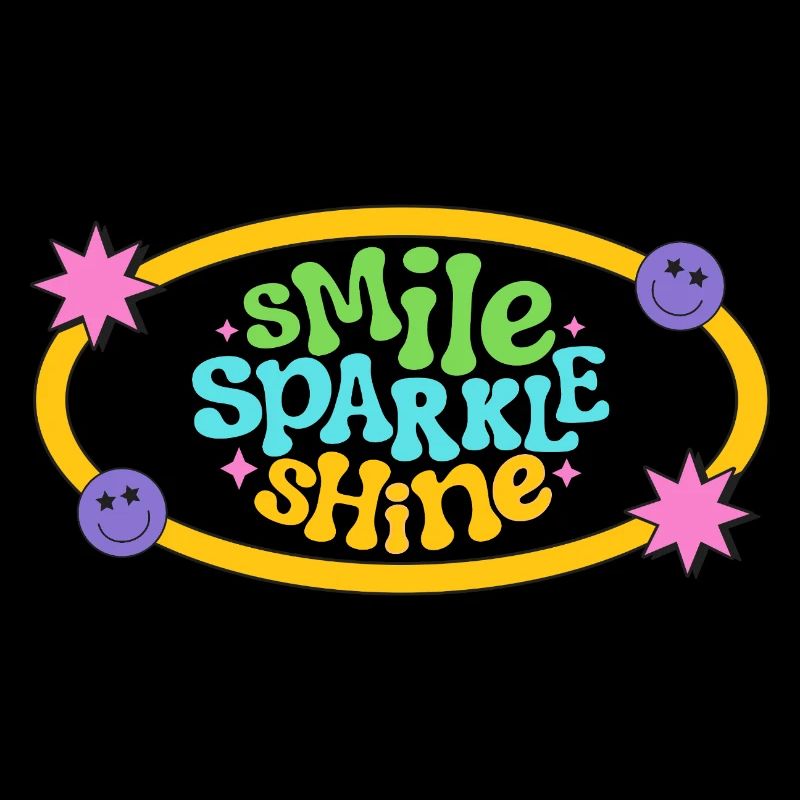 Conception de texte de sourire rétro coloré