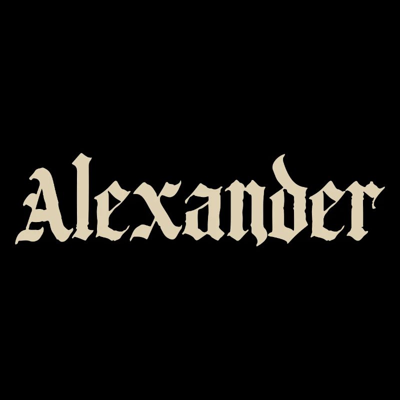 Alexander Gothic lettering