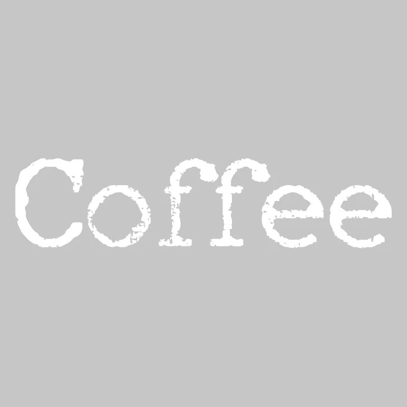 Coffee Scribble White on Black